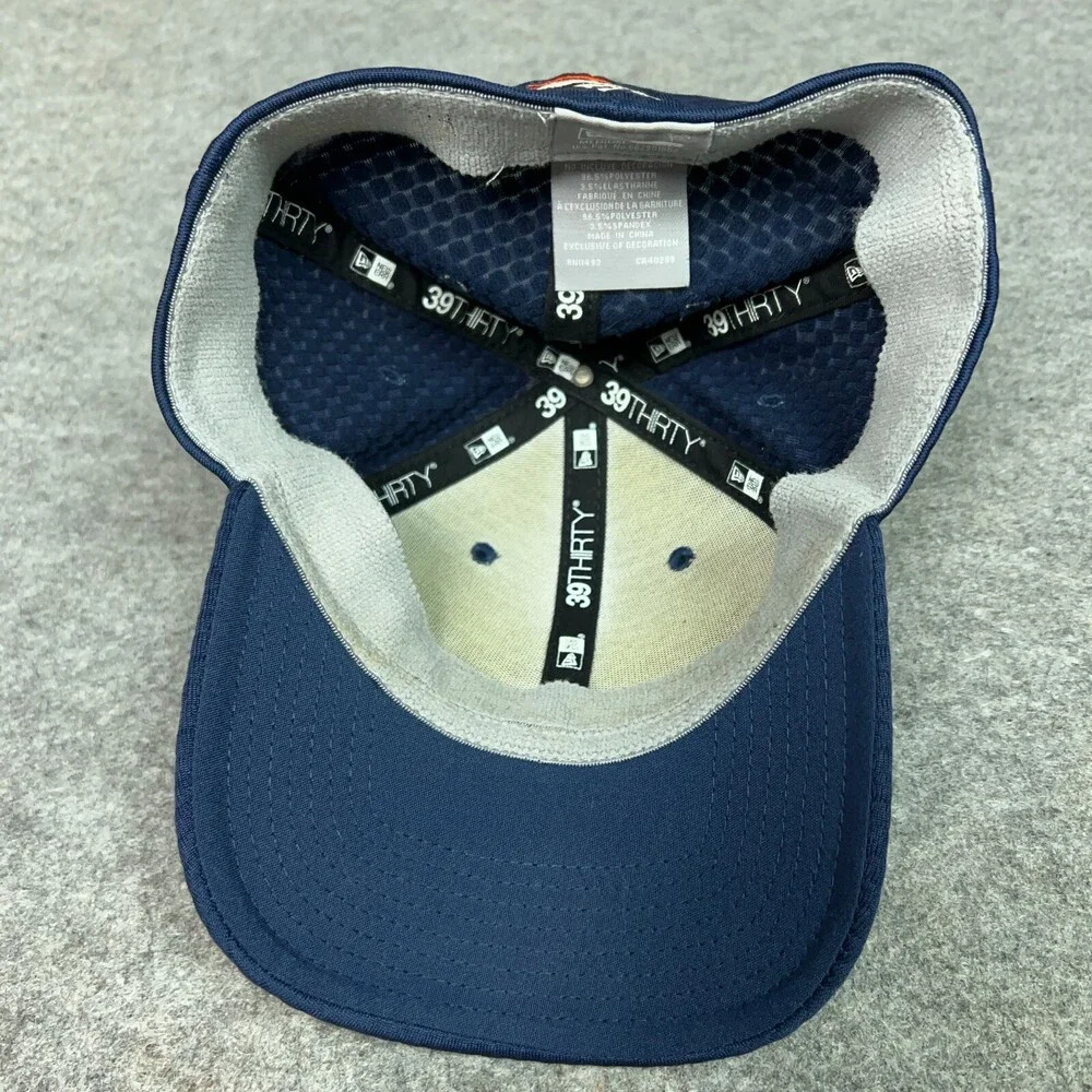 Denver Broncos Mens Hat Cap Medium Flex Navy Orange New Era Football NFL Cap‎